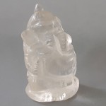 KG-081 KG-081 White Clear crystal stone Quartz hand carved in Lord Ganesh Ganesha Indian om yoga Hindu God deity talisman Buddha Amulet Statue